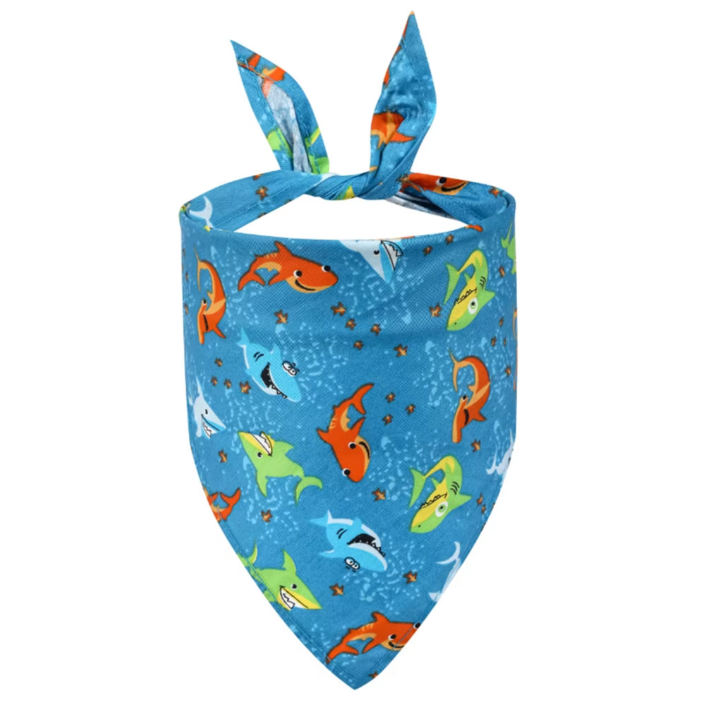 Dog Bandana Fruit Floral Spring Washable Soft Doggy Scarf Kerchief Summer Adjustable for Small Medium Large Dogs Pets