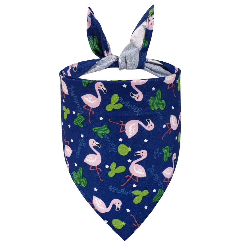 Dog Bandana Fruit Floral Spring Washable Soft Doggy Scarf Kerchief Summer Adjustable for Small Medium Large Dogs Pets